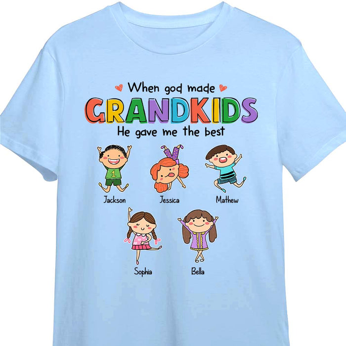 Personalized Gift When God Made Grandkids Shirt - Hoodie - Sweatshirt 24451 1