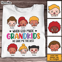 Personalized Gift When God Made Grandkids Peeking Shirt - Hoodie - Sweatshirt 24452 thumb 1