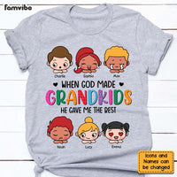 Personalized Gift When God Made Grandkids Peeking Shirt - Hoodie - Sweatshirt 24452 thumb 1