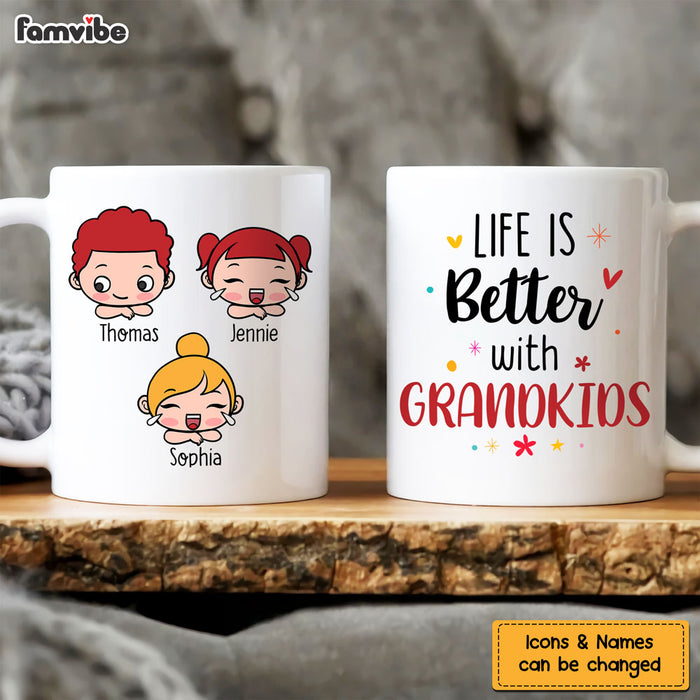 Personalized Gift Life Is Better With Grandkid Mug 24453 1