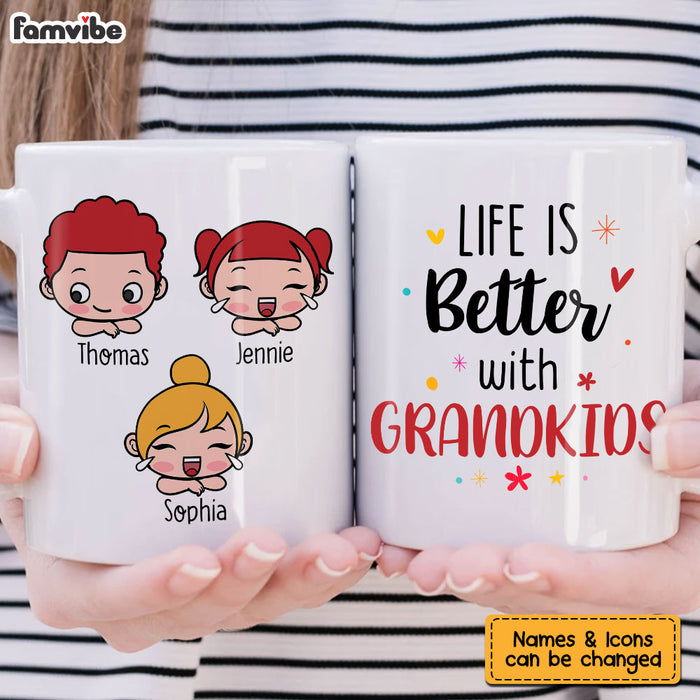 Personalized Gift Life Is Better With Grandkid Mug 24453 1