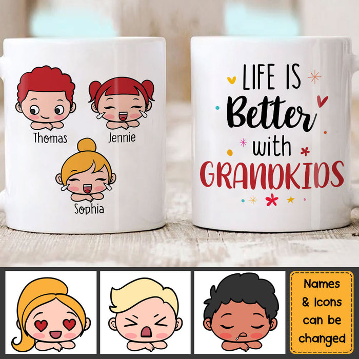 Personalized Gift Life Is Better With Grandkid Mug 24453 1