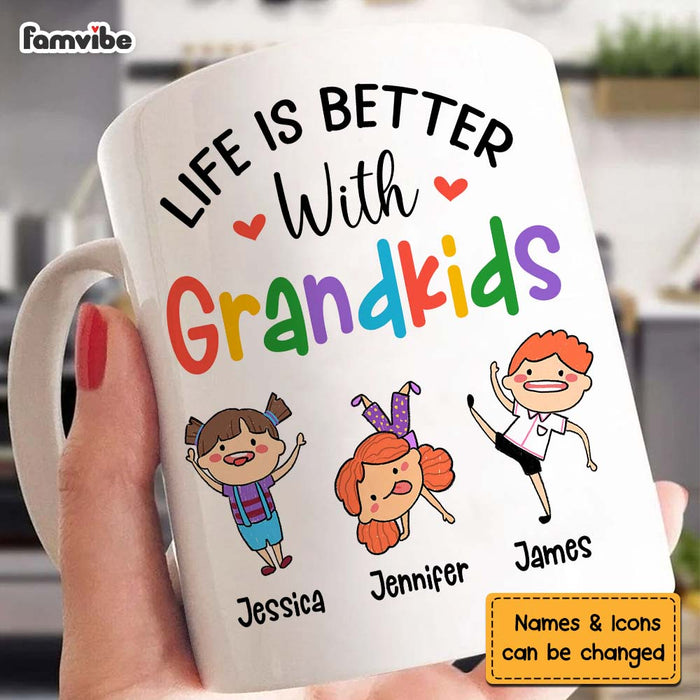 Personalized Gift Life Is Better With Grandkid Mug 24454 1