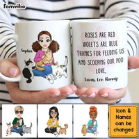 Personalized Gift for Cat Mom Thanks For Feeding Us Mug 24460 thumb 1