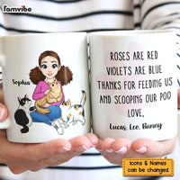 Personalized Gift for Cat Mom Thanks For Feeding Us Mug 24460 thumb 1