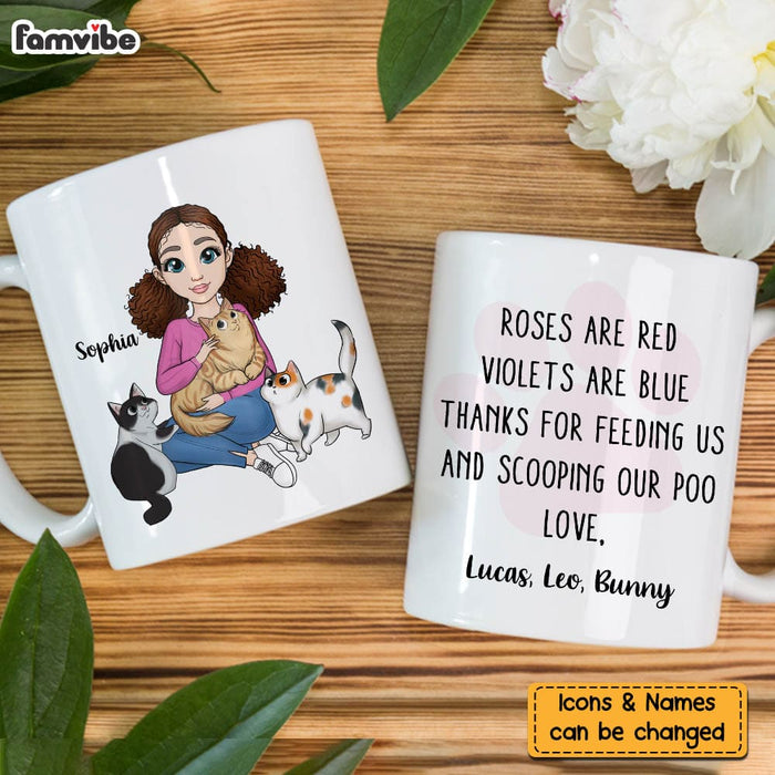 Personalized Gift for Cat Mom Thanks For Feeding Us Mug 24460 1