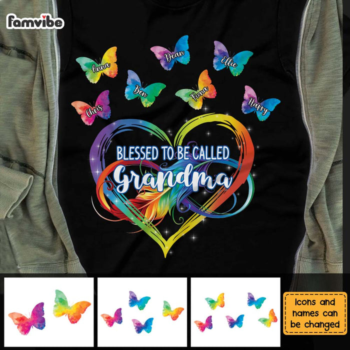 Personalized Blessed To Be Called Grandma Infinity Butterfly Shirt - Hoodie - Sweatshirt 24473 1