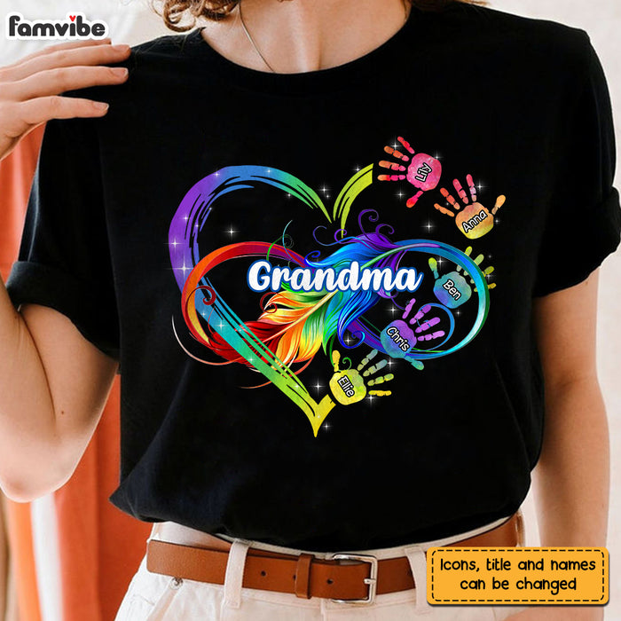 Personalized Grandma Infinity Hand Print Shirt - Hoodie - Sweatshirt 24474 1