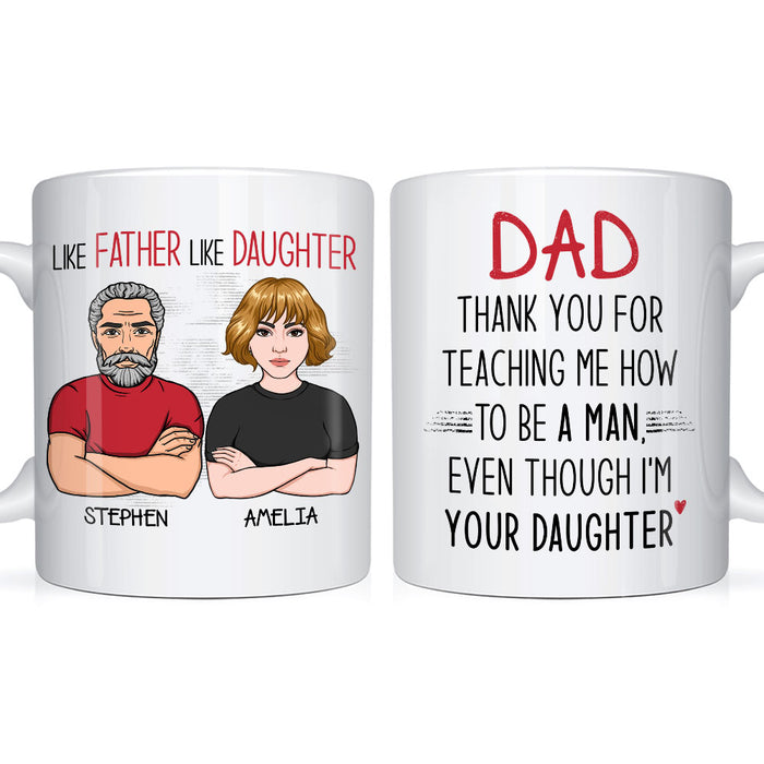 Personalized Thank You For Teaching Me How To Be A Man Mug 24475 1