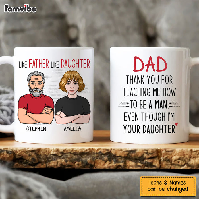 Personalized Thank You For Teaching Me How To Be A Man Mug 24475 1
