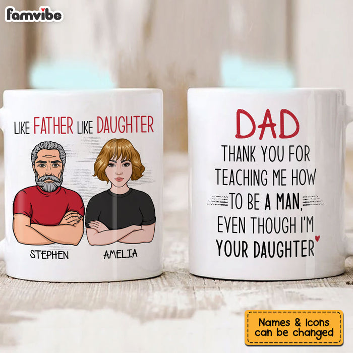 Personalized Thank You For Teaching Me How To Be A Man Mug 24475 1
