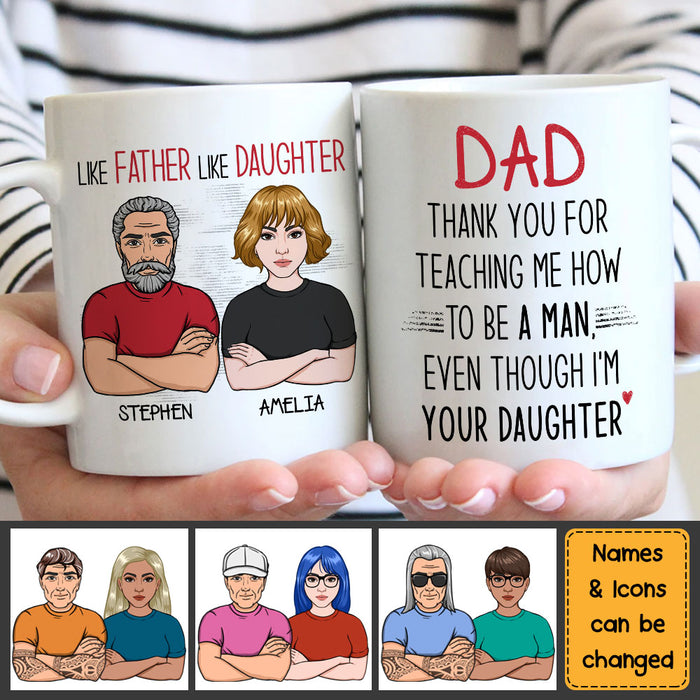 Personalized Thank You For Teaching Me How To Be A Man Mug 24475 1