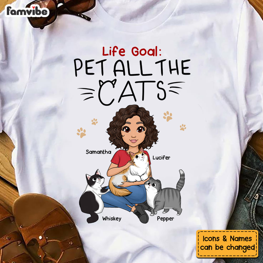 Personalized Pet All The Cats Shirt Hoodie Sweatshirt 24478 Primary Mockup