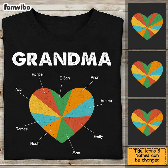 Personalized Gift For Grandma Piece Of Heart Shirt - Hoodie - Sweatshirt 24489 1