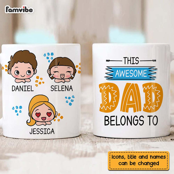 Personalized This Awesome Dad Belongs To Mug 24494 1