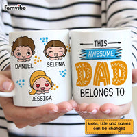 Personalized This Awesome Dad Belongs To Mug 24494 thumb 1