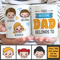 Personalized This Awesome Dad Belongs To Mug 24494 thumb 1