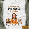 Personalized Happiness Is Dog Kisses & Coffee Shirt - Hoodie - Sweatshirt 24498 1