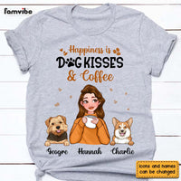 Personalized Happiness Is Dog Kisses & Coffee Shirt - Hoodie - Sweatshirt 24498 thumb 1