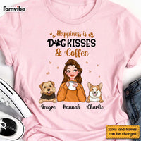 Personalized Happiness Is Dog Kisses & Coffee Shirt - Hoodie - Sweatshirt 24498 thumb 1