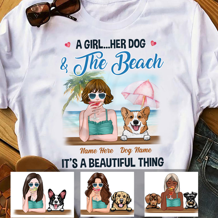 Personalized Dog Mom Beach T Shirt JN91 30O34 1