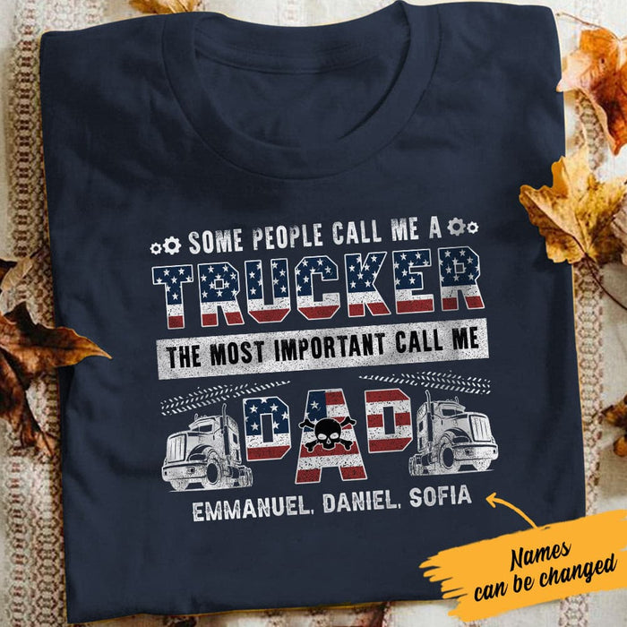 Personalized Dad Trucker  T Shirt MY155 95O53 1