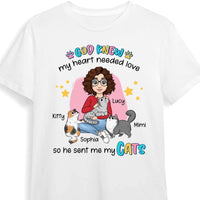 Personalized Gift for Cat Mom God Knew My Heart Needed Love Shirt - Hoodie - Sweatshirt 24506 thumb 1