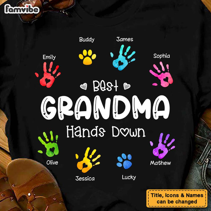 Personalized Grandma Hands Down Shirt - Hoodie - Sweatshirt 24508 1