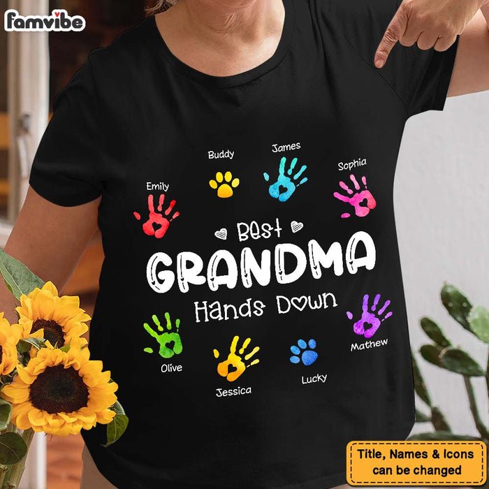 Personalized Grandma Hands Down Shirt - Hoodie - Sweatshirt 24508 1