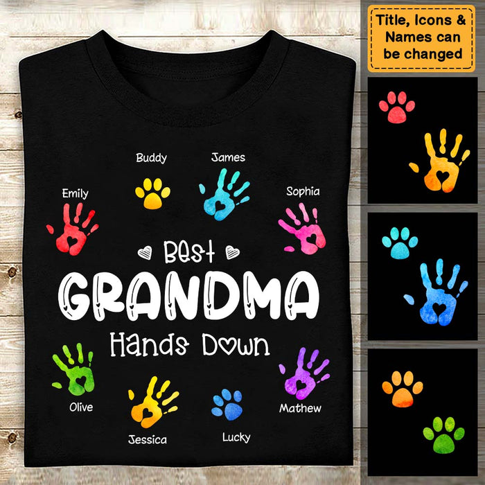 Personalized Grandma Hands Down Shirt - Hoodie - Sweatshirt 24508 1