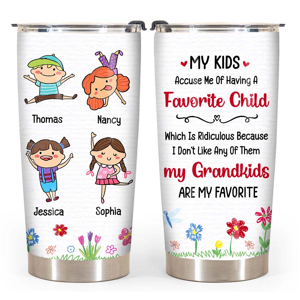 Personalized Gift for Grandkids Are My Favorite Steel Tumbler 24524 Primary Mockup