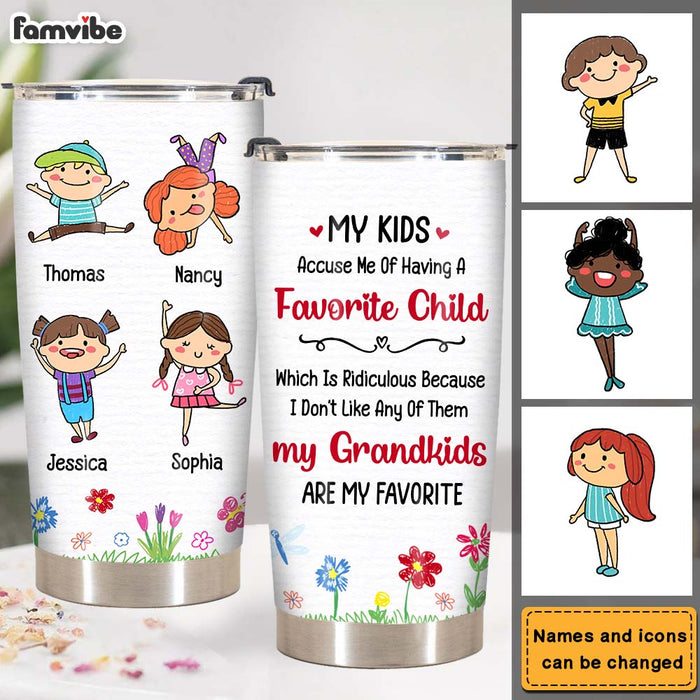 Personalized Gift for Grandkids Are My Favorite Steel Tumbler 24524 1