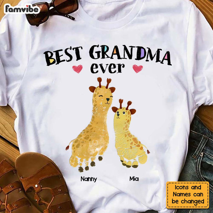 Personalized Gift for Grandma Animal Foot  Print Shirt - Hoodie - Sweatshirt 24528 1