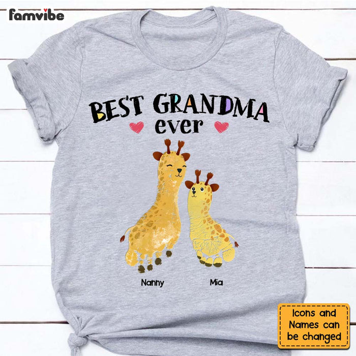 Personalized Gift for Grandma Animal Foot  Print Shirt - Hoodie - Sweatshirt 24528 1