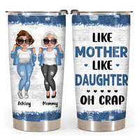 Personalized Like Mother Like Daughter Denim Girl Steel Tumbler 24531 thumb 1