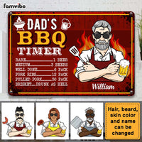 Personalized Dad BBQ Grill Metal Sign 24532 thumb 1