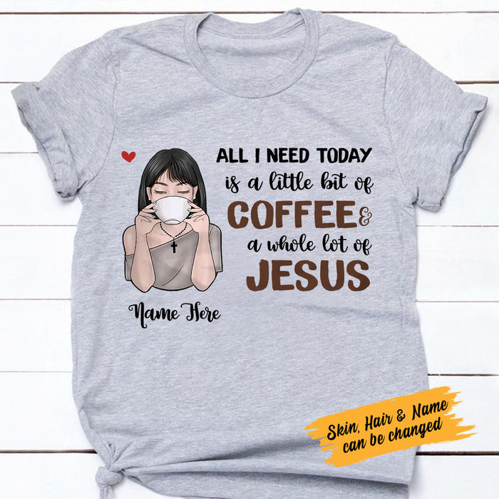 Personalized Coffee  & Jesus Girl T Shirt MR172 95O58 1