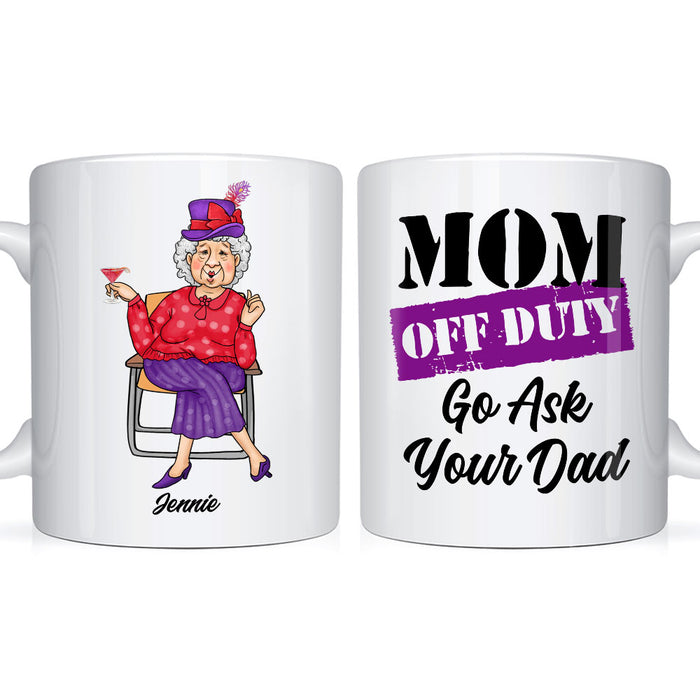 Personalized Mum Off Duty Mug 24547 1