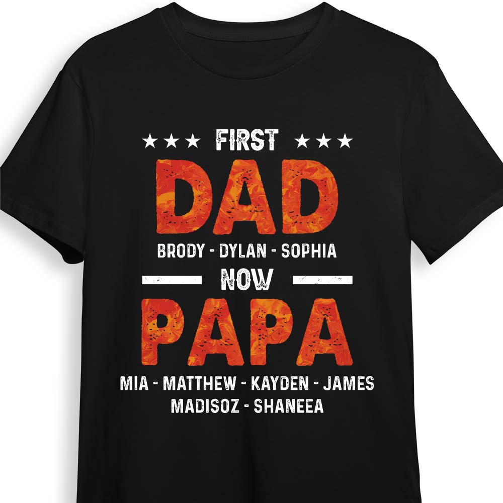 Personalized  Gift For Grandpa First Dad Now Papa Shirt Hoodie Sweatshirt 24562 Primary Mockup