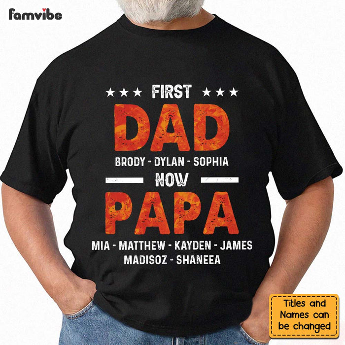 Personalized  Gift For Grandpa First Dad Now Papa Shirt - Hoodie - Sweatshirt 24562 1