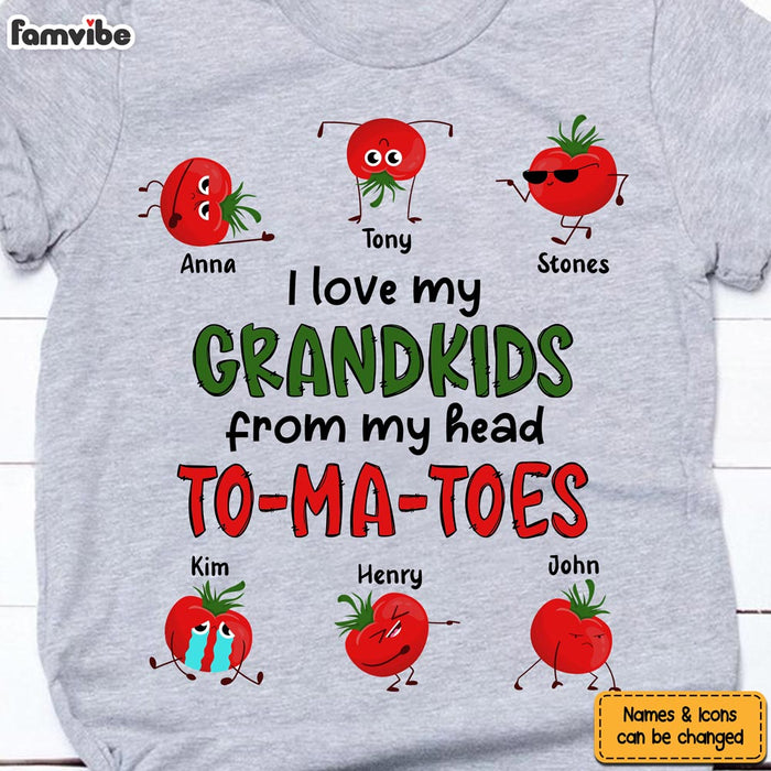 Personalized Gift I Love My Grandkids From My Head To-ma-toes Shirt - Hoodie - Sweatshirt 24567 1