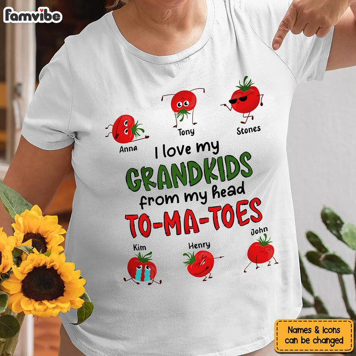 Personalized Gift I Love My Grandkids From My Head To-ma-toes Shirt - Hoodie - Sweatshirt 24567 1