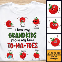 Personalized Gift I Love My Grandkids From My Head To-ma-toes Shirt - Hoodie - Sweatshirt 24567 thumb 1