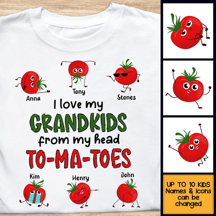Personalized Gift I Love My Grandkids From My Head To-ma-toes Shirt - Hoodie - Sweatshirt 24567 1