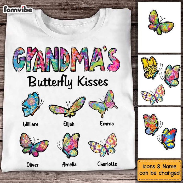 Personalized Grandma's Butterfly Kisses Shirt - Hoodie - Sweatshirt 24570 1
