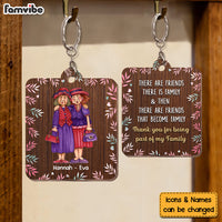 Personalized Friends Become Family Wood Keychain NB13 30O53 24571 thumb 1