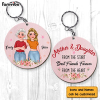 Personalized Mother And Daughter Friend Acrylic Keychain Wood Keychain 24574 thumb 1