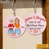 Personalized Mother And Daughter Friend Acrylic Keychain Wood Keychain 24574 thumb 1