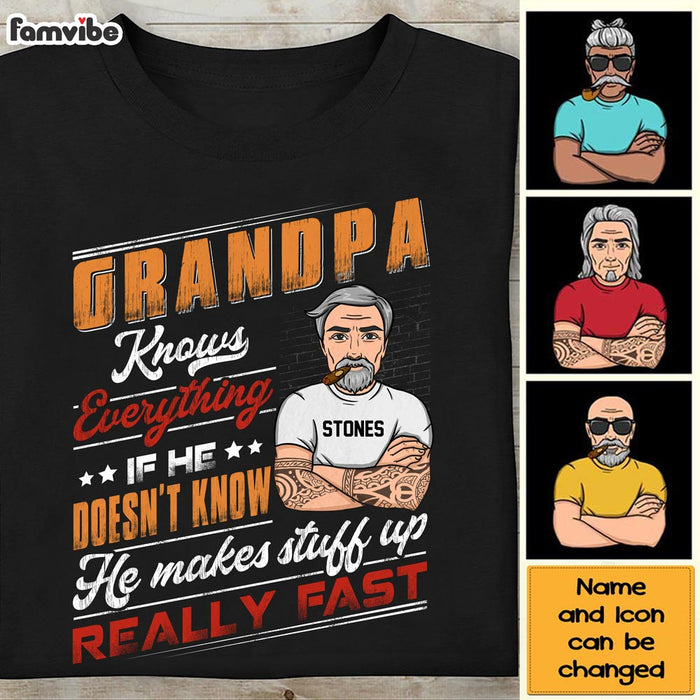 Personalized Grandpa Knows Everything Shirt - Hoodie - Sweatshirt 24576 1