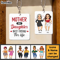 Personalized Mom And Daughter Friends For Life Wood Keychain 24578 thumb 1